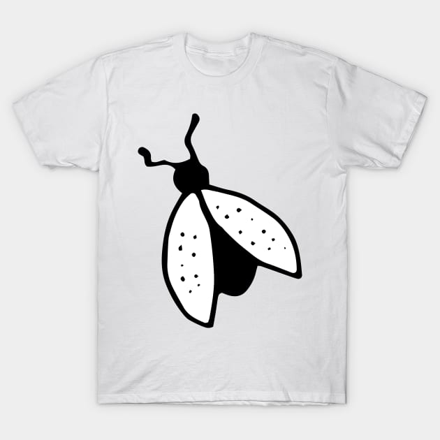 Black and White Flies T-Shirt by Jacqueline Hurd